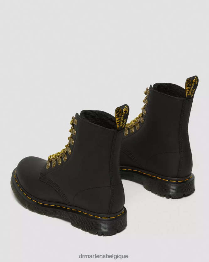 chaussure être Dr. Martens femmes 1460 pascal dm's bottes à lacets en cuir wintergrip chasse-neige noir 6RFZX0156