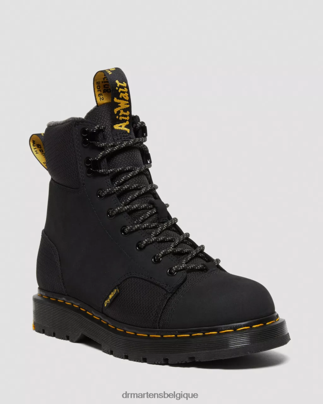 chaussure être Dr. Martens femmes Bottes antidérapantes imperméables 1460 Trinity nubuck fraisé noir wp 6RFZX0159