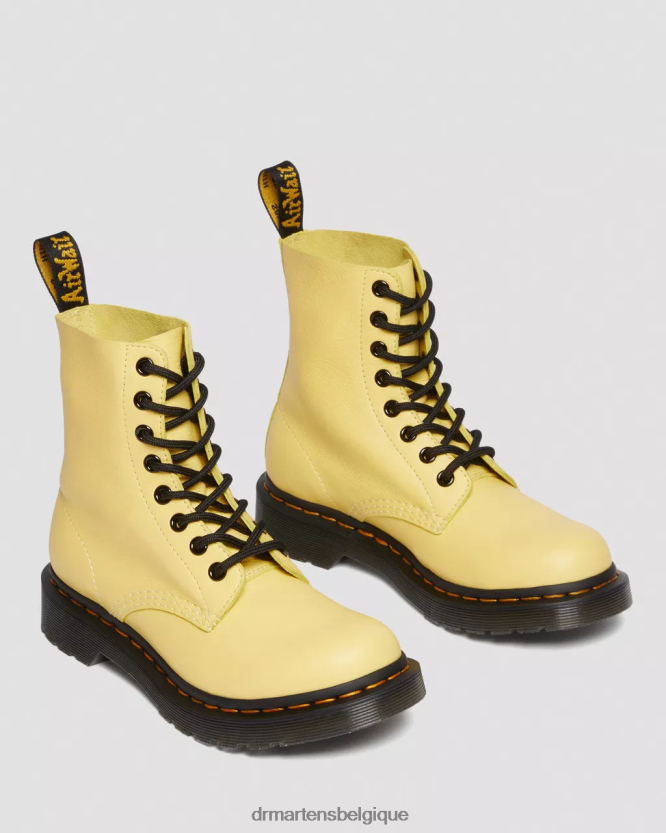 chaussure être Dr. Martens femmes Bottines à lacets avec œillets noirs 1460 Pascal Virginie jaune citron 6RFZX0145
