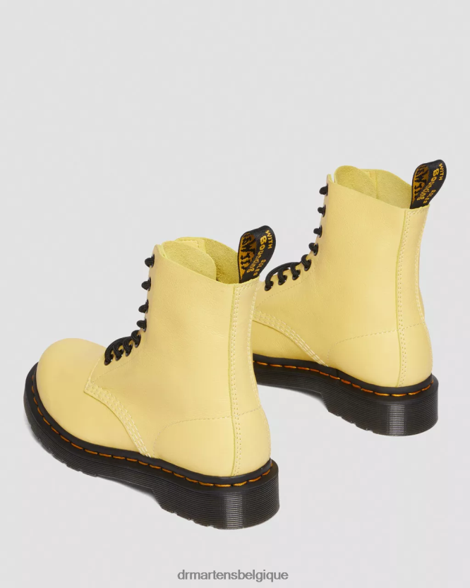 chaussure être Dr. Martens femmes Bottines à lacets avec œillets noirs 1460 Pascal Virginie jaune citron 6RFZX0145
