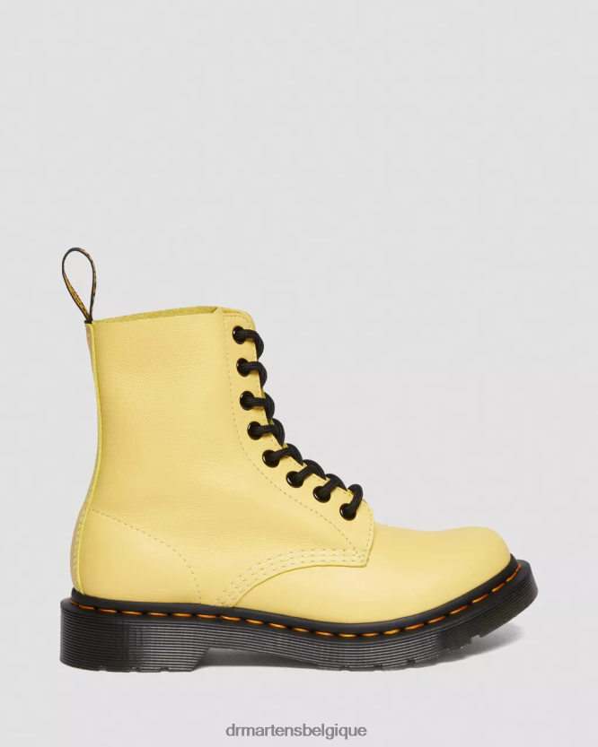 chaussure être Dr. Martens femmes Bottines à lacets avec œillets noirs 1460 Pascal Virginie jaune citron 6RFZX0145