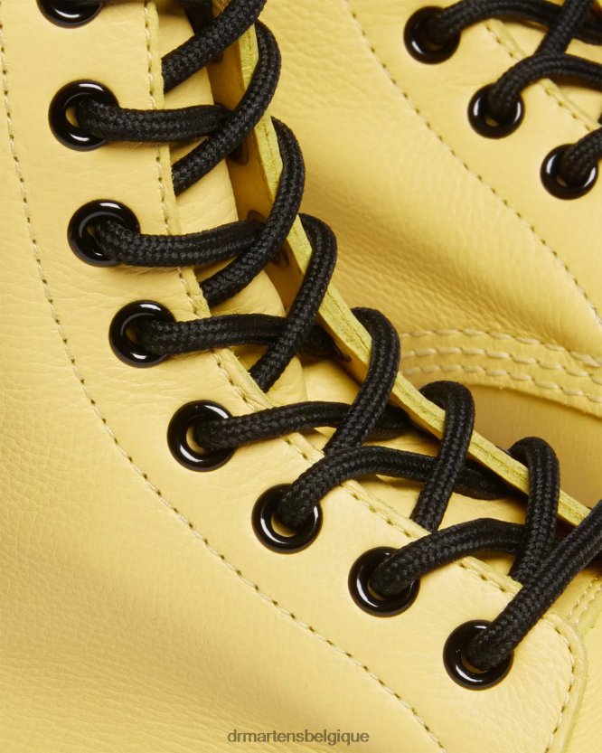 chaussure être Dr. Martens femmes Bottines à lacets avec œillets noirs 1460 Pascal Virginie jaune citron 6RFZX0145