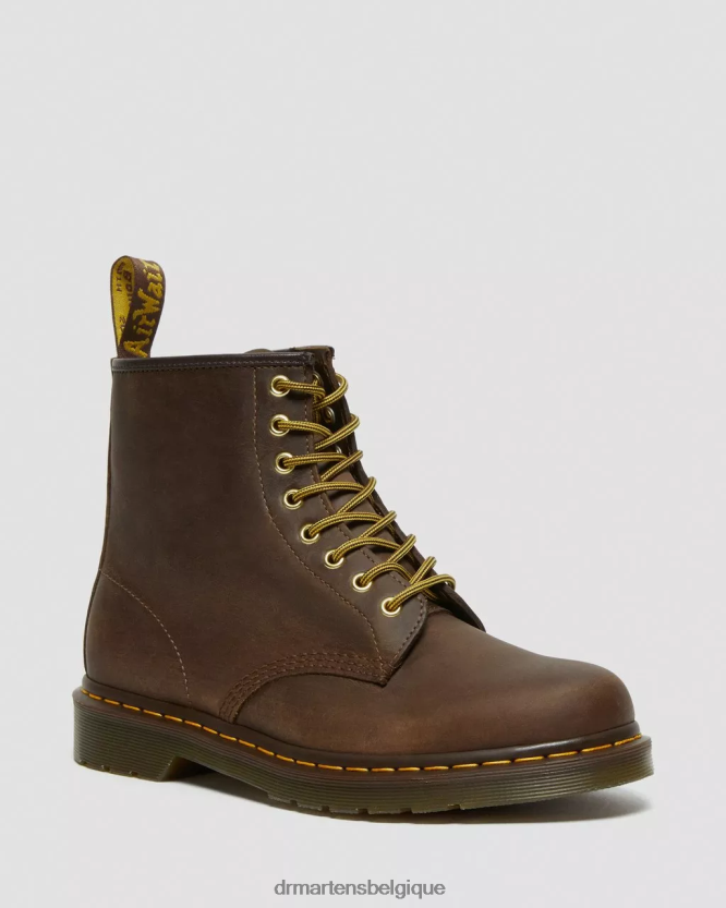 chaussure être Dr. Martens femmes Bottines à lacets en cuir Crazy Horse 1460 cheval fou marron 6RFZX022