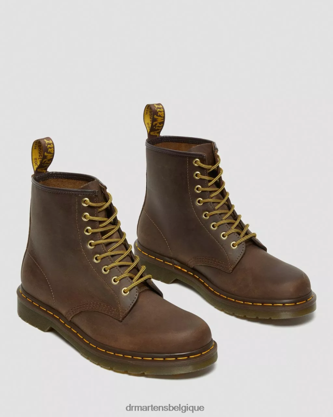 chaussure être Dr. Martens femmes Bottines à lacets en cuir Crazy Horse 1460 cheval fou marron 6RFZX022