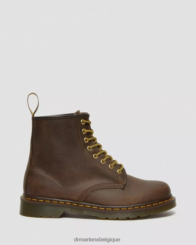 chaussure être Dr. Martens femmes Bottines à lacets en cuir Crazy Horse 1460 cheval fou marron 6RFZX022