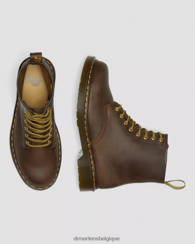 chaussure être Dr. Martens femmes Bottines à lacets en cuir Crazy Horse 1460 cheval fou marron 6RFZX022