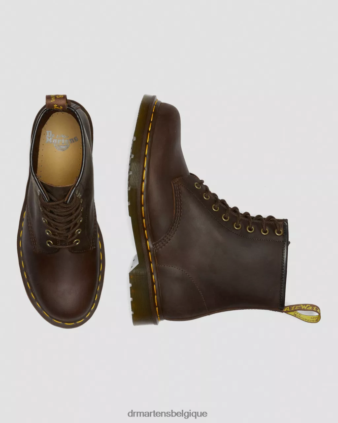 chaussure être Dr. Martens femmes Bottines à lacets en cuir Crazy Horse 1460 cheval fou marron 6RFZX056