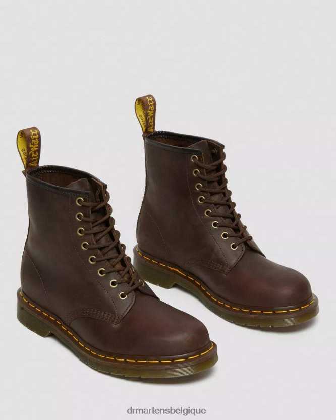 chaussure être Dr. Martens femmes Bottines à lacets en cuir Crazy Horse 1460 cheval fou marron 6RFZX056