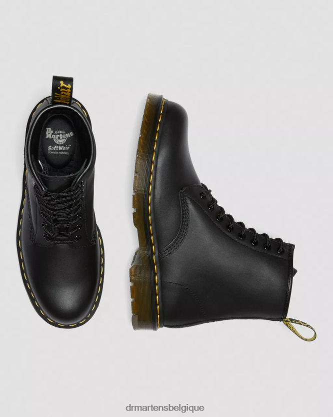 chaussure être Dr. Martens femmes Bottines à lacets en cuir antidérapantes 1460 noir industriel pleine fleur 6RFZX0386