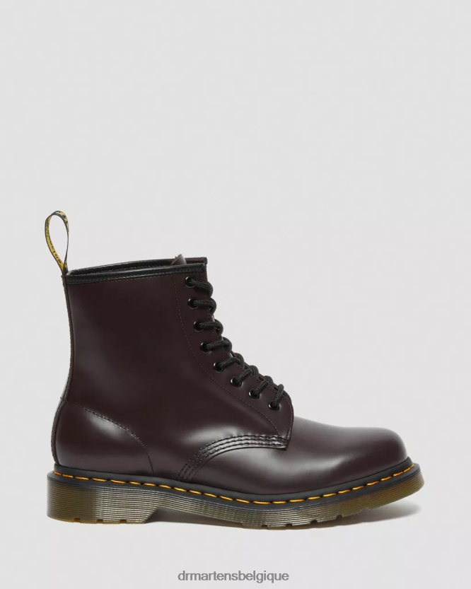 chaussure être Dr. Martens femmes Bottines à lacets en cuir lisse 1460 bordeaux lisse 6RFZX0153