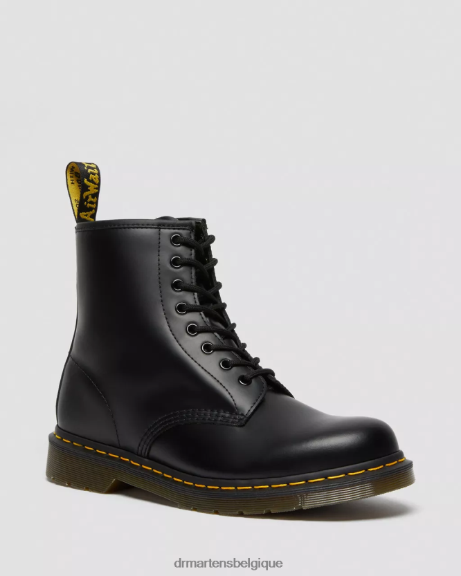 chaussure être Dr. Martens femmes Bottines à lacets en cuir lisse 1460 noir lisse 6RFZX01