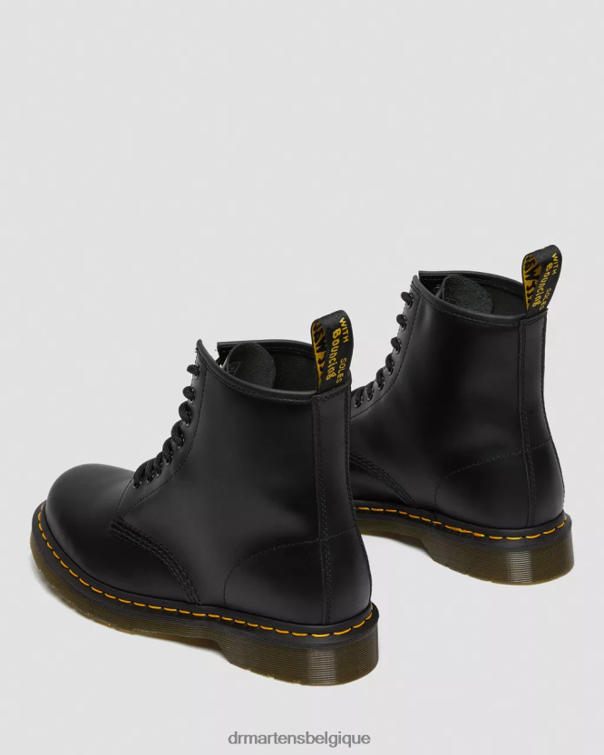 chaussure être Dr. Martens femmes Bottines à lacets en cuir lisse 1460 noir lisse 6RFZX01