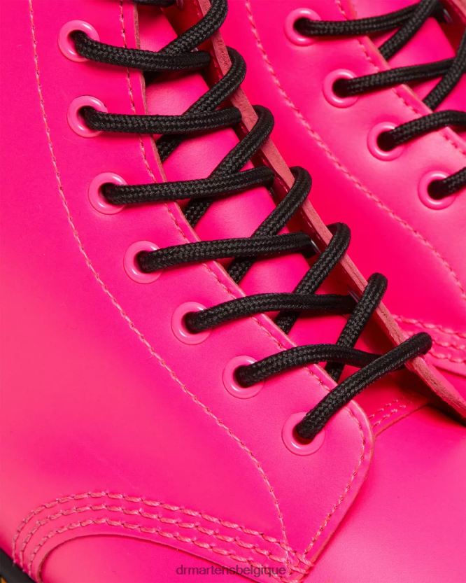 chaussure être Dr. Martens femmes Bottines à lacets en cuir lisse 1460 rose lisse 6RFZX0193
