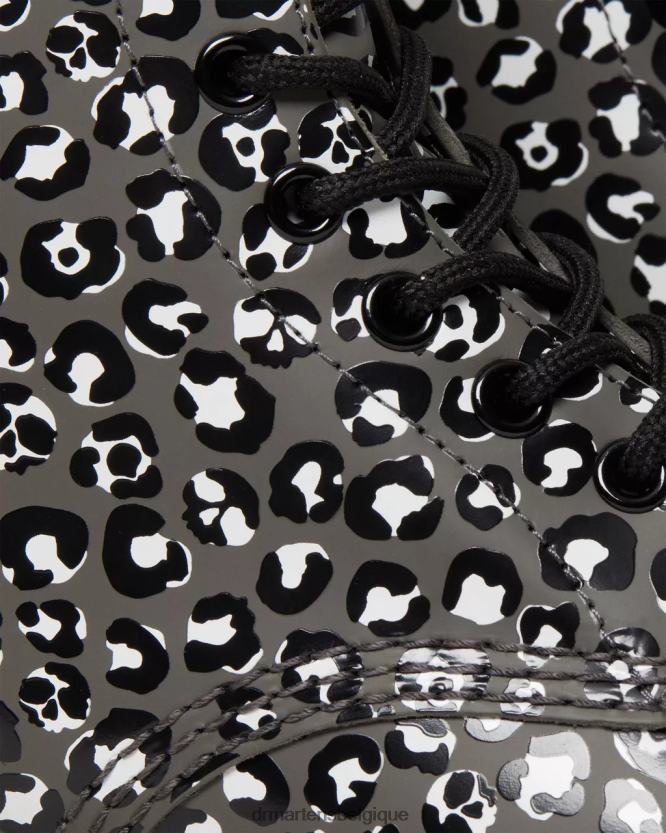 chaussure être Dr. Martens femmes Bottines à lacets en cuir lisse léopard 1460 bronze lisse 6RFZX0127