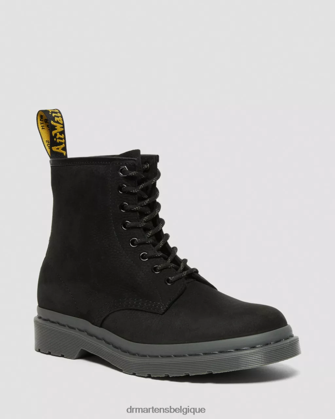 chaussure être Dr. Martens femmes Bottines à lacets en cuir nubuck mono-fraisé 1460 nubuck fraisé noir wp 6RFZX0107
