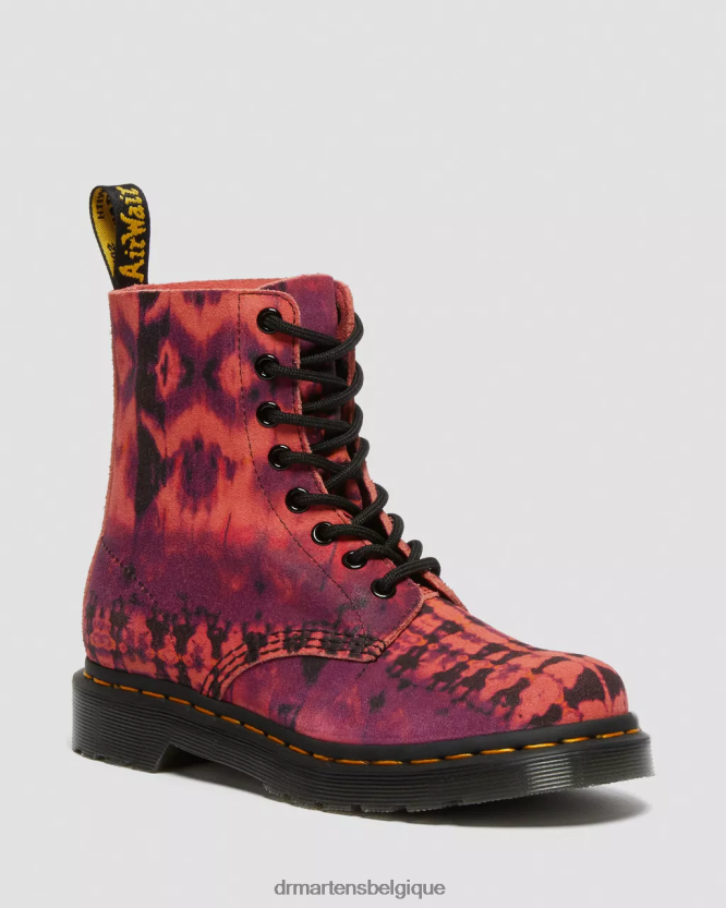 chaussure être Dr. Martens femmes Bottines à lacets en cuir tie-dye 1460 pascal violet 6RFZX0189