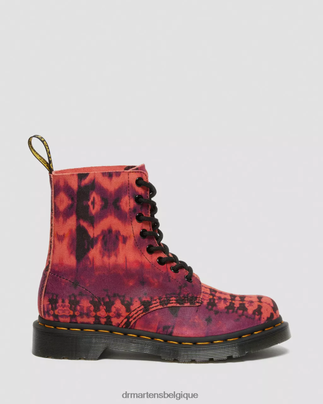 chaussure être Dr. Martens femmes Bottines à lacets en cuir tie-dye 1460 pascal violet 6RFZX0189