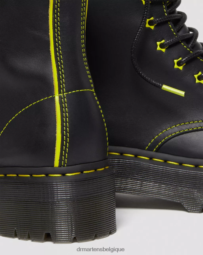 chaussure être Dr. Martens femmes botte jadon ii plateformes en cuir néon star sendal noir et jaune et romario 6RFZX0162