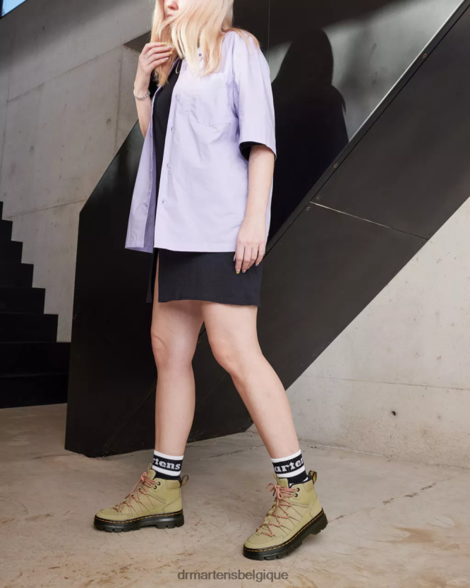 chaussure être Dr. Martens femmes bottes utilitaires à lacets extra résistantes buwick ajax olive pâle & extra dur & hydro 6RFZX0160