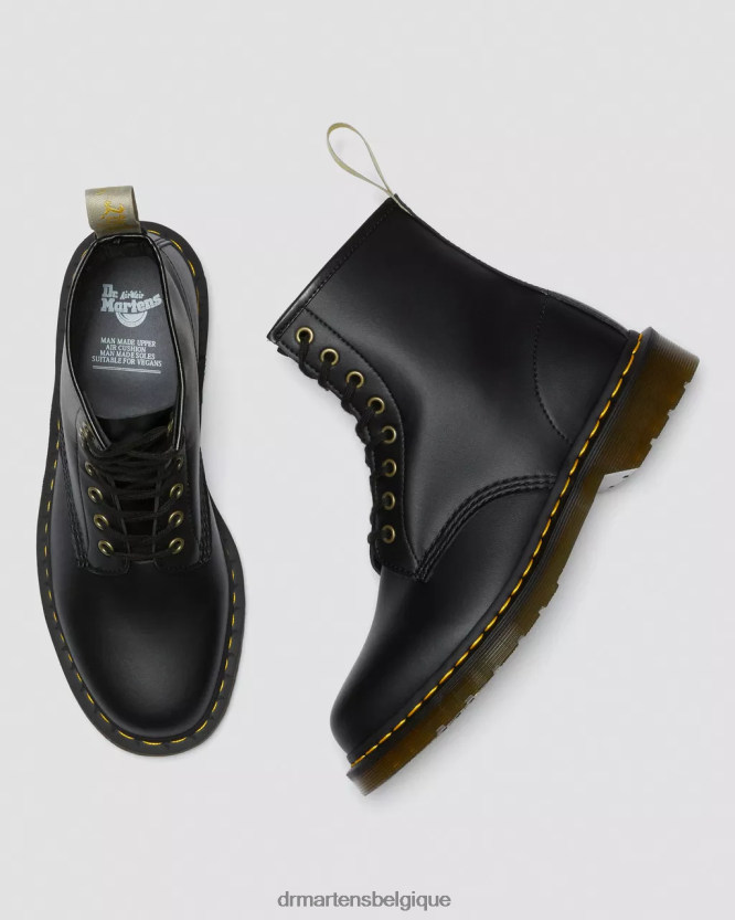 chaussure être Dr. Martens femmes bottes végétaliennes à lacets 1460 felix Félix noir déteint 6RFZX08