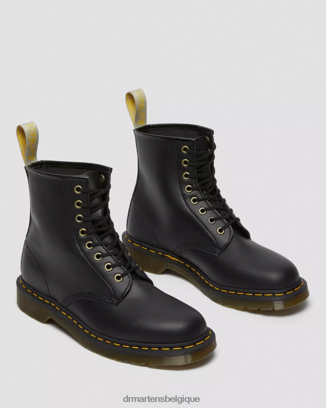 chaussure être Dr. Martens femmes bottes végétaliennes à lacets 1460 felix Félix noir déteint 6RFZX08