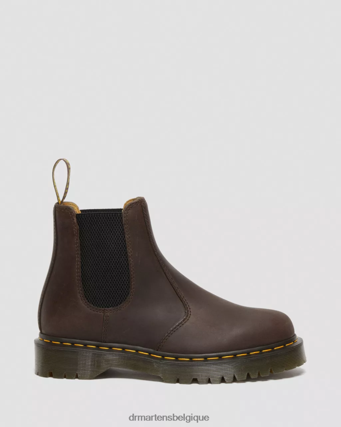 chaussure être Dr. Martens femmes Bottines Chelsea Crazy Horse 2976 Bex cheval fou marron foncé 6RFZX057