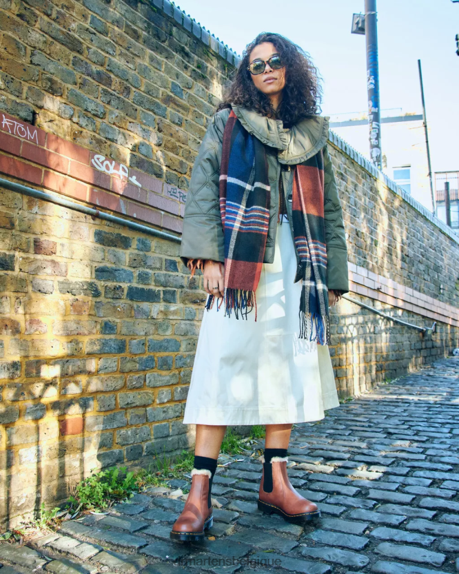 chaussure être Dr. Martens femmes Bottines chelsea doublées de fausse fourrure 2976 leonore maréchal-ferrant 6RFZX026