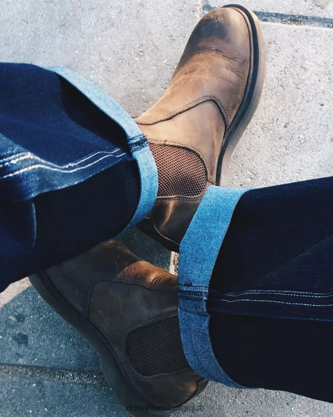 chaussure être Dr. Martens femmes Bottines chelsea en cuir Crazy Horse 2976 cheval fou marron 6RFZX086