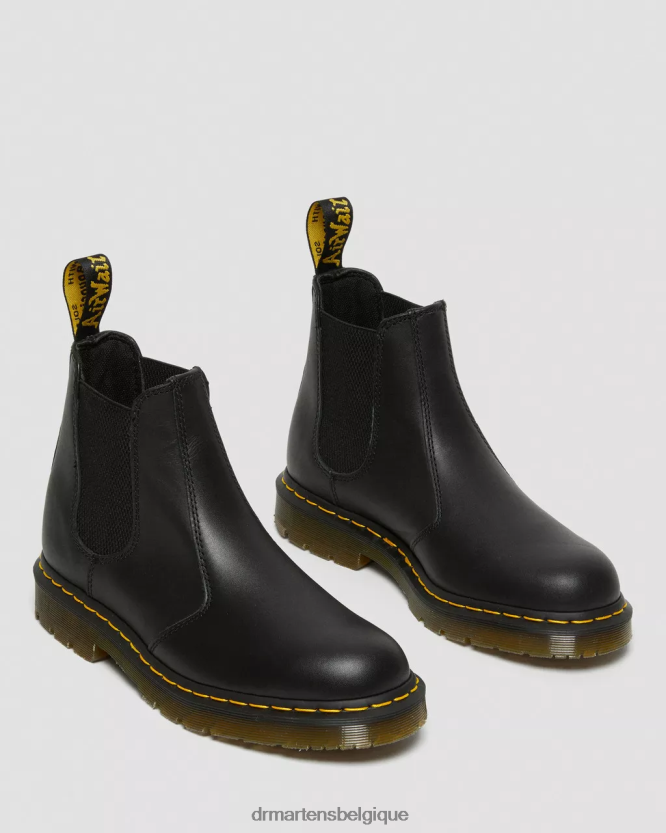 chaussure être Dr. Martens femmes Bottines chelsea en cuir antidérapantes 2976 noir industriel pleine fleur 6RFZX0385