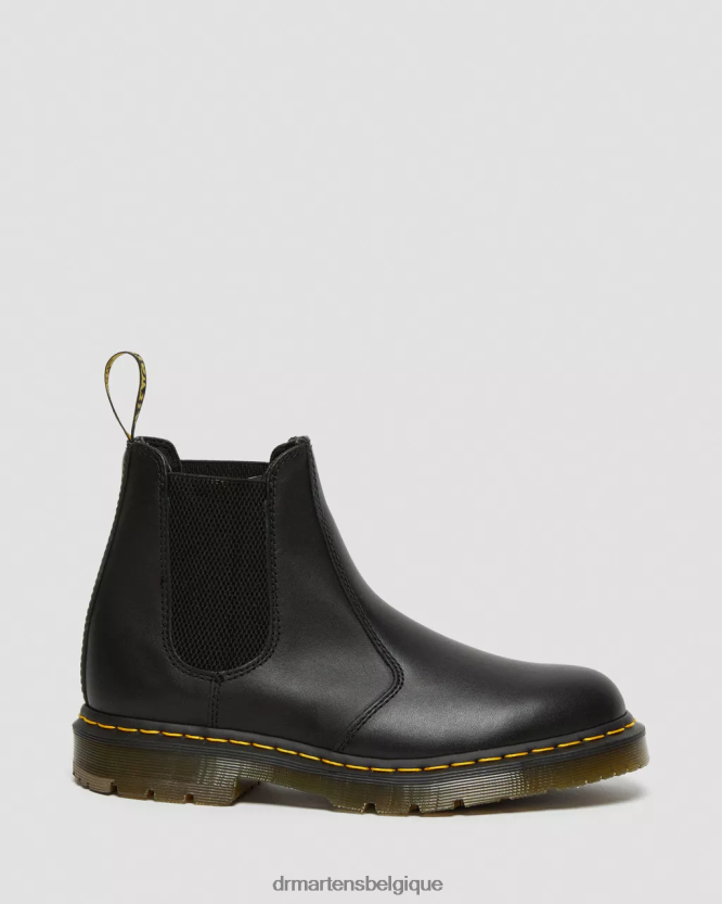 chaussure être Dr. Martens femmes Bottines chelsea en cuir antidérapantes 2976 noir industriel pleine fleur 6RFZX0385