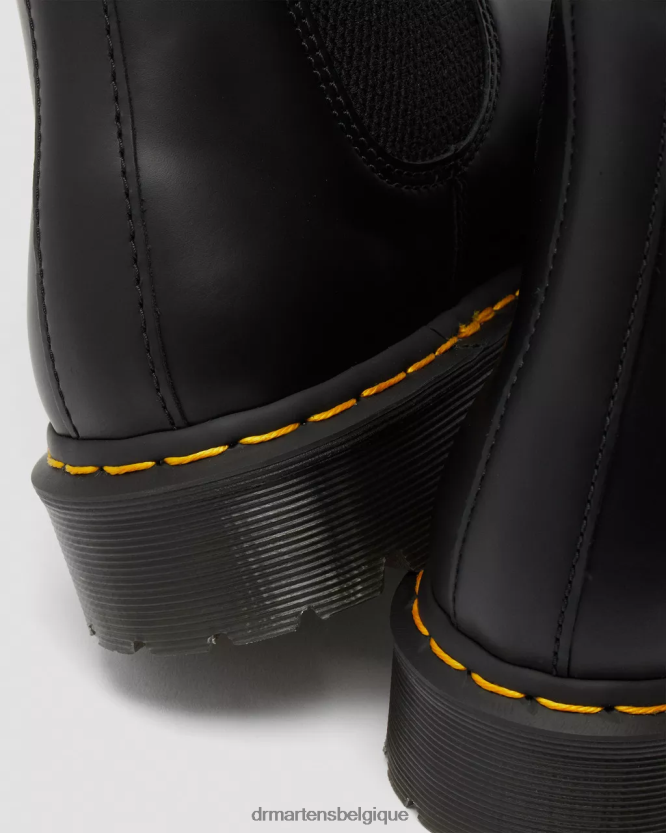 chaussure être Dr. Martens femmes Bottines chelsea en cuir lisse 2976 bex noir lisse 6RFZX030