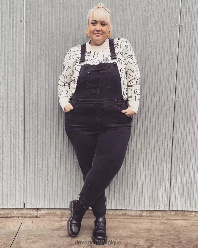 chaussure être Dr. Martens femmes Bottines chelsea en cuir lisse 2976 bex noir lisse 6RFZX030