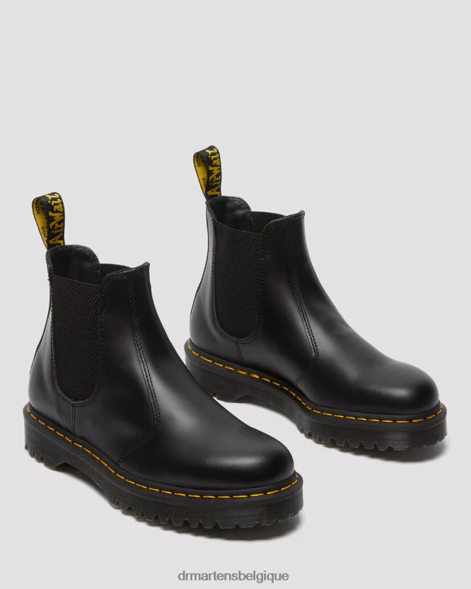 chaussure être Dr. Martens femmes Bottines chelsea en cuir lisse 2976 bex noir lisse 6RFZX030