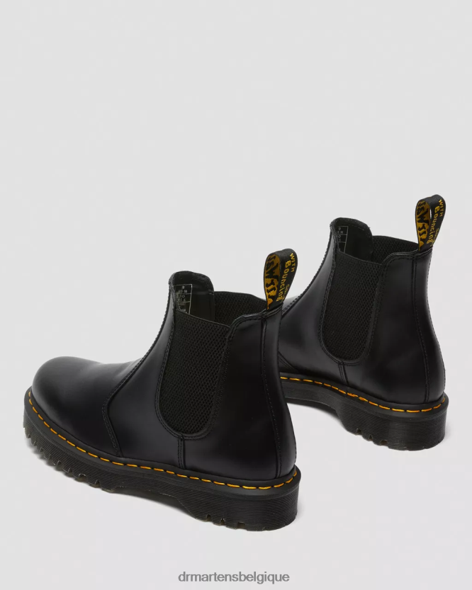 chaussure être Dr. Martens femmes Bottines chelsea en cuir lisse 2976 bex noir lisse 6RFZX030