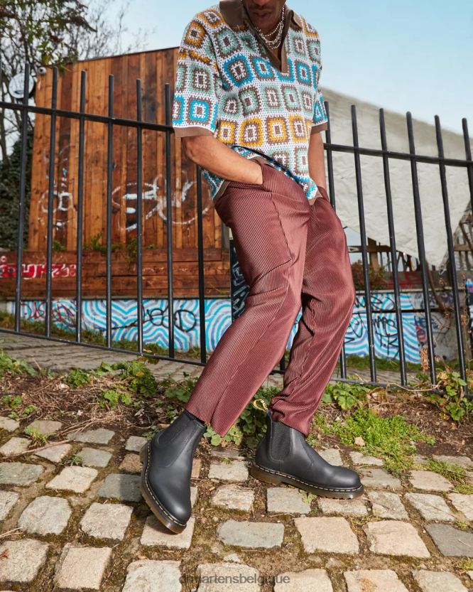 chaussure être Dr. Martens femmes Bottines chelsea en cuir nappa 2976 nappa noir 6RFZX039