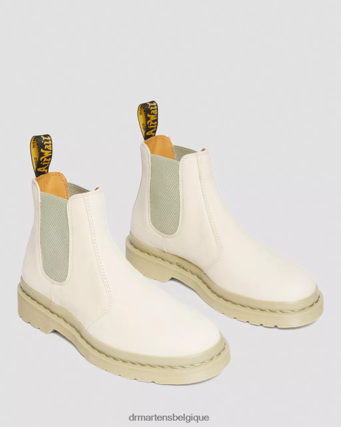 chaussure être Dr. Martens femmes Bottines chelsea en cuir nubuck mono-fraisé 2976 parchemin beige fraisé nubuck wp 6RFZX0119