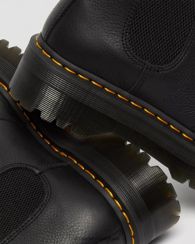 chaussure être Dr. Martens femmes Bottines chelsea à plateforme doublées de fausse fourrure 2976 Pise noire 6RFZX062