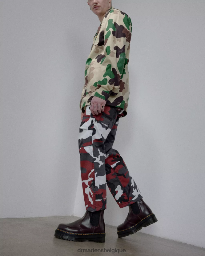 chaussure être Dr. Martens femmes Bottines chelsea à plateforme lisse et polie 2976 bordeaux poli lisse 6RFZX0103