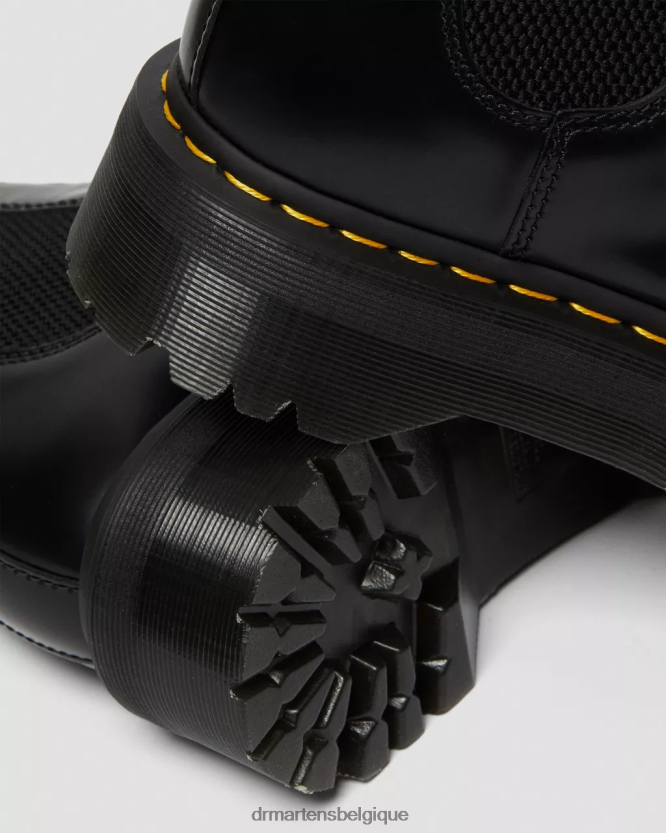 chaussure être Dr. Martens femmes Bottines chelsea à plateforme lisse et polie 2976 noir poli lisse 6RFZX024