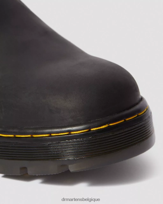 chaussure être Dr. Martens femmes bottes de travail chelsea en cuir hardie connection connexion noire 6RFZX0203