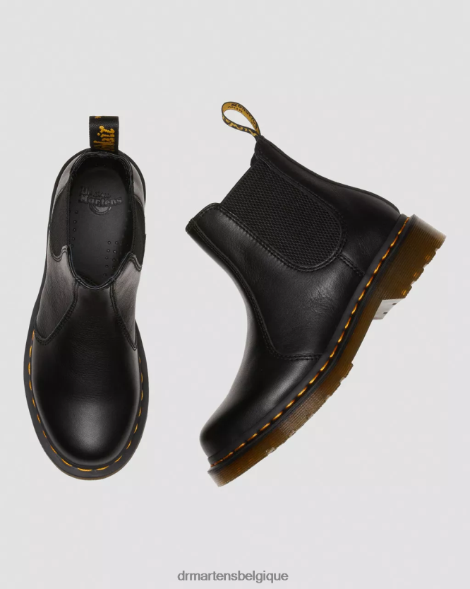 chaussure être Dr. Martens femmes bottines chelsea en cuir 2976 Virginie noire 6RFZX037
