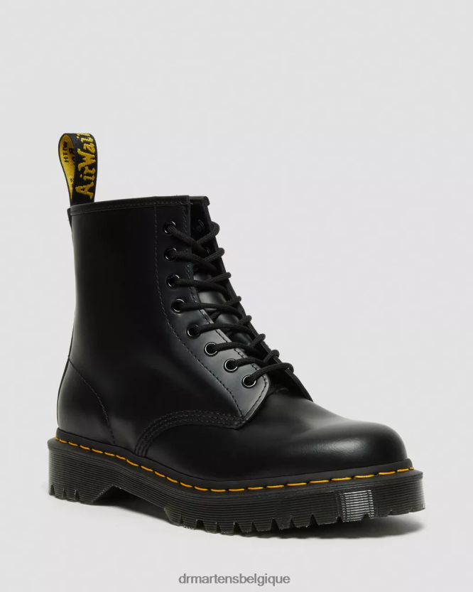 chaussure être Dr. Martens femmes Bottines plateforme en cuir lisse 1460 bex noir lisse 6RFZX076