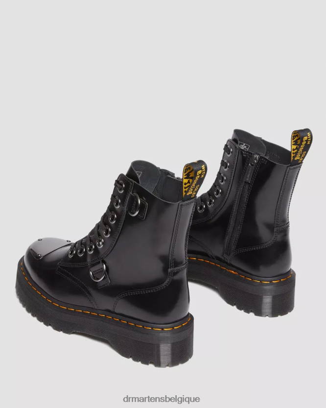 chaussure être Dr. Martens femmes Jadon Boot Protège-orteils Plateformes en cuir beurre noir 6RFZX0180