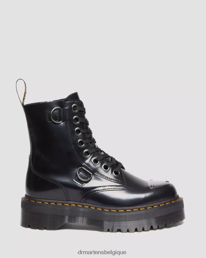 chaussure être Dr. Martens femmes Jadon Boot Protège-orteils Plateformes en cuir beurre noir 6RFZX0180