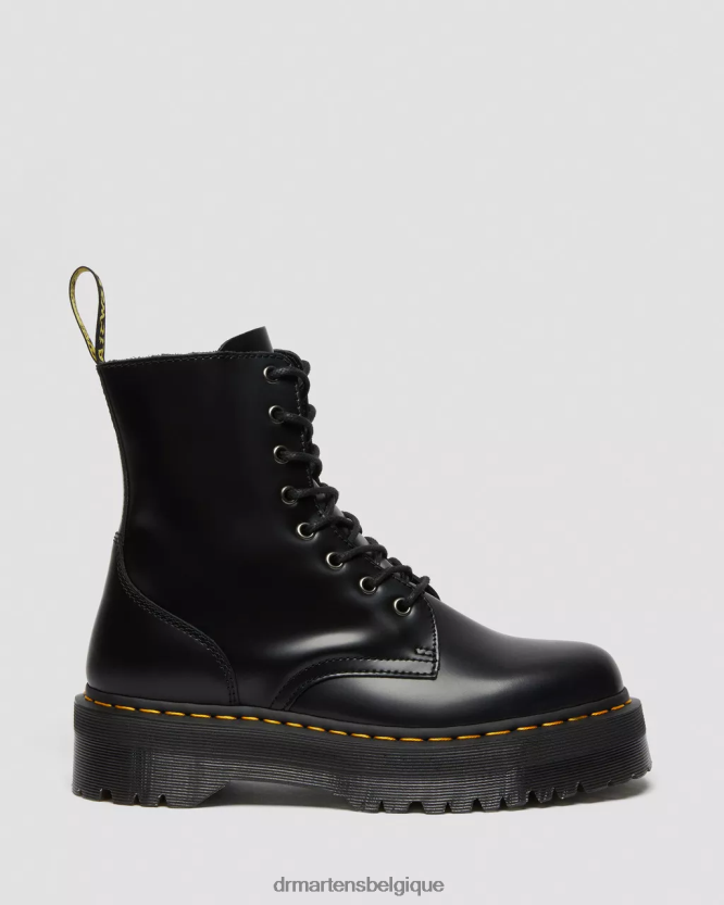 chaussure être Dr. Martens femmes botte jadon plateformes en cuir lisse noir poli lisse 6RFZX02