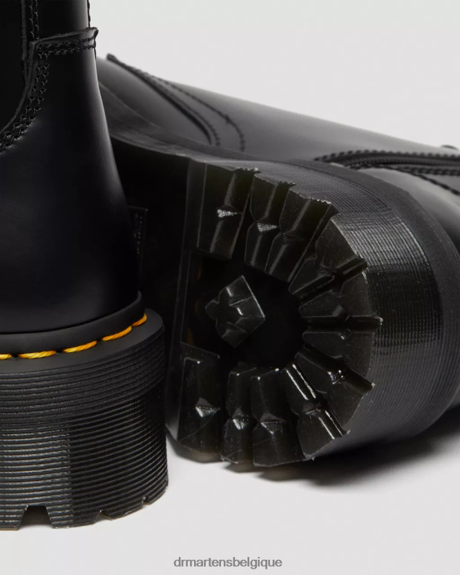 chaussure être Dr. Martens femmes botte jadon plateformes en cuir lisse noir poli lisse 6RFZX02