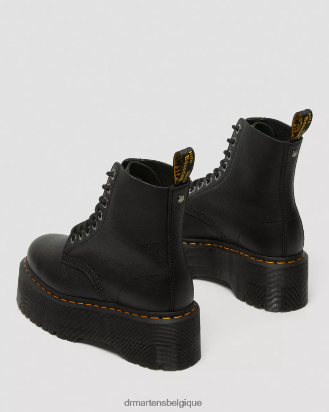 chaussure être Dr. Martens femmes bottes plateforme en cuir 1460 pascal max Pise noire 6RFZX017