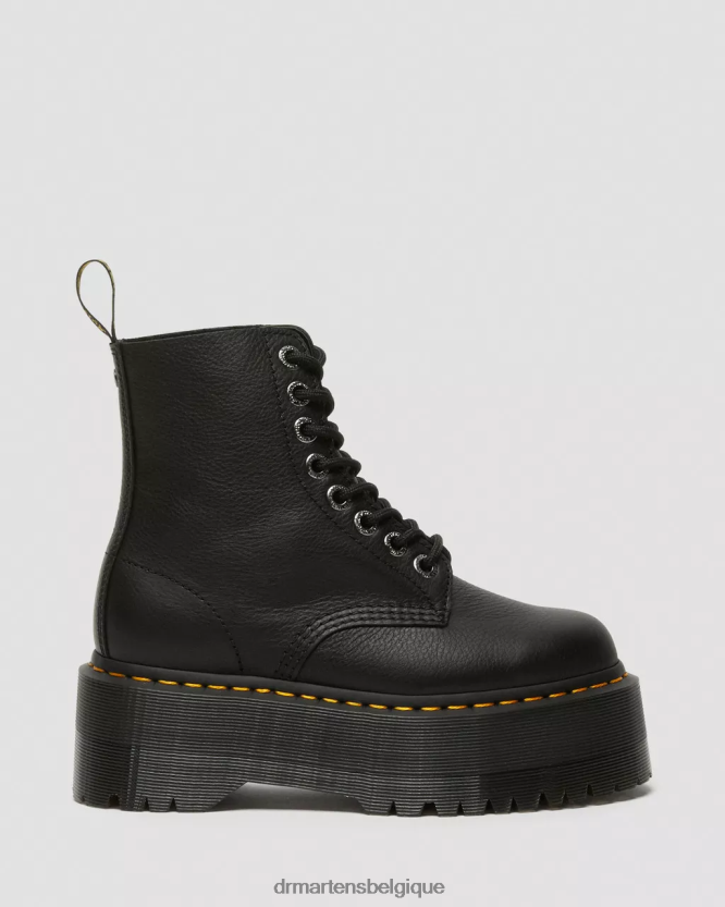 chaussure être Dr. Martens femmes bottes plateforme en cuir 1460 pascal max Pise noire 6RFZX017