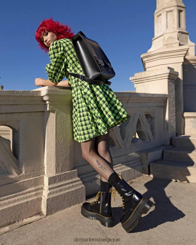 chaussure être Dr. Martens femmes plates-formes max de botte jadon végétaliennes richelieu noir 6RFZX036