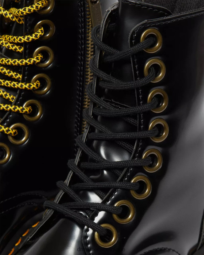 chaussure être Dr. Martens femmes plates-formes max de botte jadon végétaliennes richelieu noir 6RFZX036